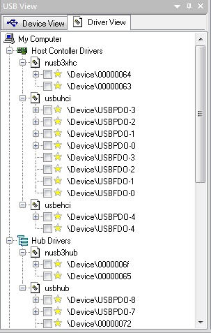 USB Driver View